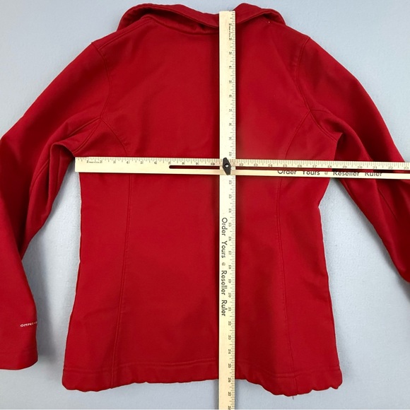 Columbia Jacket Women's Medium Full Zip Long Sleeve Pockets Athletic Fitted Red - Picture 9 of 11